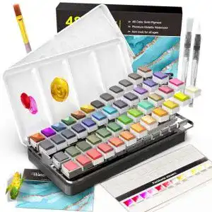 Aquarellfarben RATEL Set, Aquarell Malkasten Inklusive 48 Farben