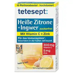 Erkältungstee tetesept Heiße Zitrone mit Ingwer, 10 Beutel