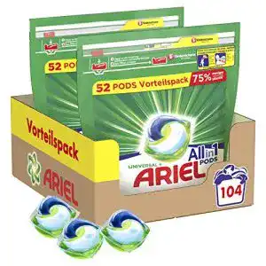 Waschmittel Ariel Pods All-in-1, 104 Waschladungen
