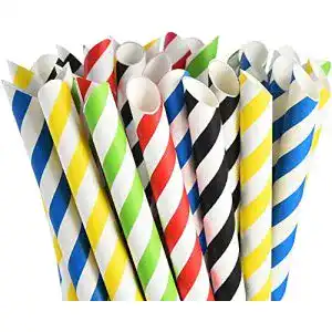 XXL-Strohhalm ALINK 50 Stück Bubble Tea Strohhalme Papier
