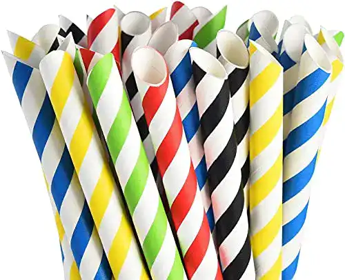 XXL-Strohhalm ALINK 50 Stück Bubble Tea Strohhalme Papier