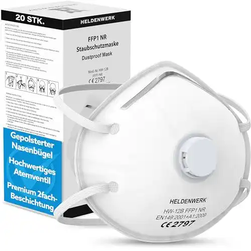 Atemschutz HELDENWERK, FP2 Mundschutz Maske