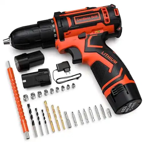 12V-Akkuschrauber FAHEFANA Set mit 2 Akkus