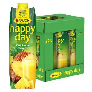 Ananassaft Happy Day Rauch Ananas, 6er Pack (6 x 1 l)