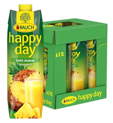 Ananassaft Happy Day Rauch Ananas, 6er Pack (6 x 1 l)
