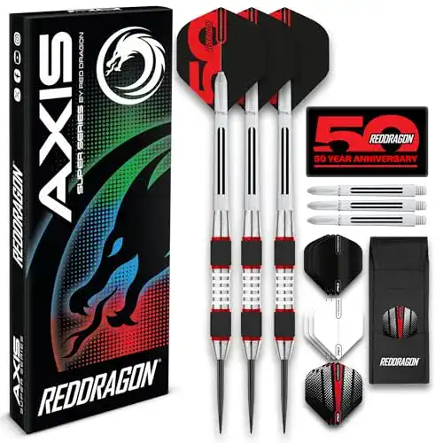 Dartpfeile RED DRAGON Evos: Steel Profi Steel Darts Set mit Flights