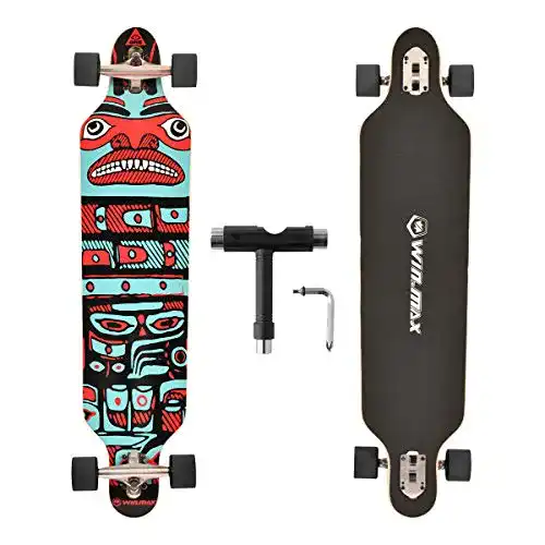 Longboard WIN.MAX Skateboard, 7-lagigem Ahornholz Cruiser