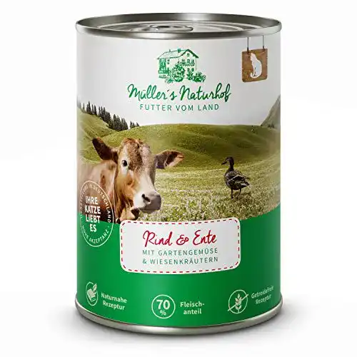 Die beste Katzenfutter ohne Zucker und Getreide Müller`s Naturhof FUTTER 2026 Test Bestseller Katzenfutter ohne Zucker und Getreide Müller`s Naturhof FUTTER