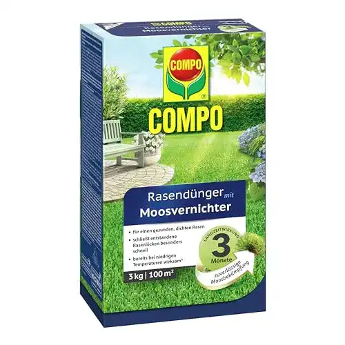 Moosvernichter Compo FLORANID Rasendünger 3 kg, 100 m²
