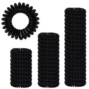 Spiral-Haargummi metagio 60 Stück, klein, Schwarz