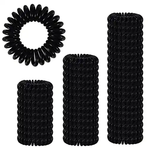 Spiral-Haargummi metagio 60 Stück, klein, Schwarz