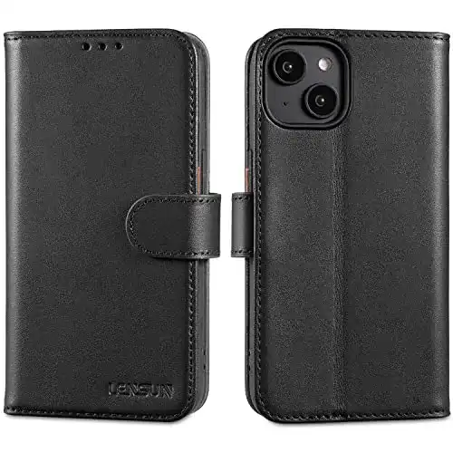 iPhone-14-Leder-Case LENSUN Echtleder Hülle für iPhone 14