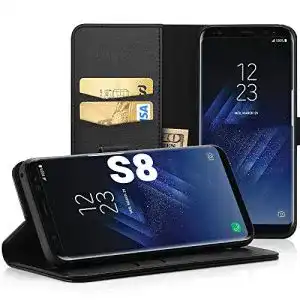 Samsung-Galaxy-S8-Hülle EasyAcc, PU Leder Flip Tasche Klappbar