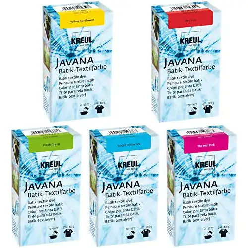 Batikfarben Javana Set, 5 Batik Textilfarben im Set Girls
