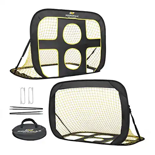 Pop-Up-Fußballtor PodiuMax klappbares 2 in 1 mit Tragetasche