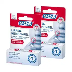 Herpes-Creme SOS Lippen-Herpes-Gel, 2 x 5g Tube