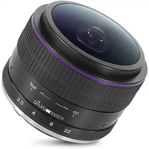 Fisheye-Objektiv Altura Photo Sony E-Mount-Objektiv, 6,5 mm