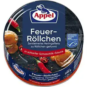Heringe (zum Essen) Appel Feuerröllchen, 12er Pack