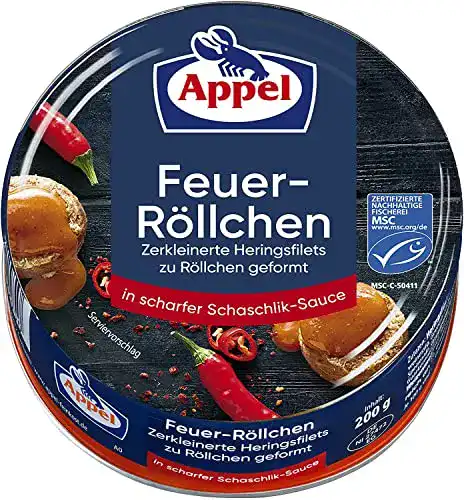 Die beste Heringe (zum Essen) Appel Feuerröllchen, 12er Pack 2026 Test Bestseller Heringe (zum Essen) Appel Feuerröllchen, 12er Pack