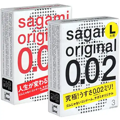Latexfreie Kondome Sagami Original TEST-SET 2 x 3, japanisch