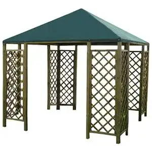 Pavillon Holz Gartenpirat Pavillon 3×3 m aus Holz KDI mit Dach