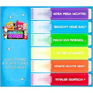 Textmarker VULAVA 6x Lustig, das frech bunte Marker Set