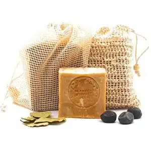 Aleppo-Seife PAOS Original Set, inkl. Sisal Seifensäckchen ca.200g