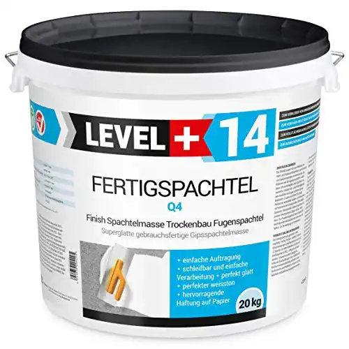 Glättspachtel LEVEL PLUS 20 kg Fertigspachtel, reinweiss, RM14