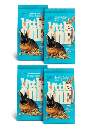 Zwergkaninchenfutter Little One Alleinfutter, 4 x 900 g