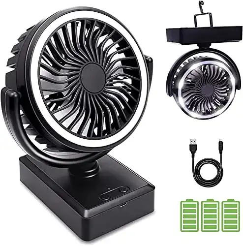 Akku-Ventilator LIADD Mini USB Tischventilator, 3 Stufen