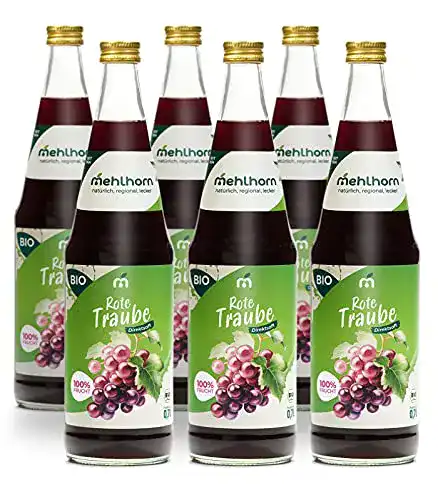Roter Traubensaft Mehlhorns Saftmanufaktur Bio (6 x 0,7 l)