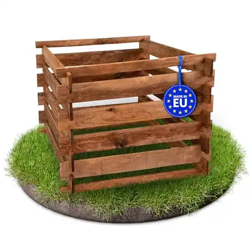 Komposter (Holz) Gartenpirat Komposter 90×90 cm mit Stecksystem
