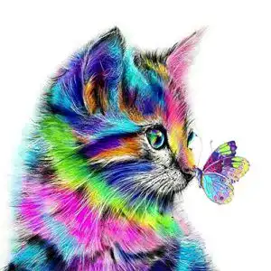 Diamond-Painting nuoshen 5D Diamant Malerei Katze