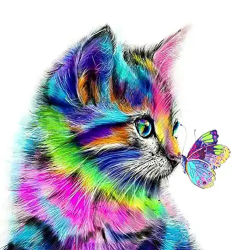 Diamond-Painting nuoshen 5D Diamant Malerei Katze