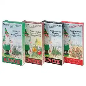 Räucherkerzen Knox, 4er Set, Tanne, Weihnachtsduft