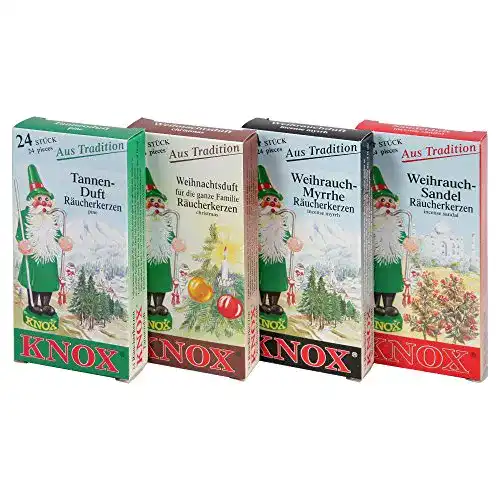 Räucherkerzen Knox, 4er Set, Tanne, Weihnachtsduft