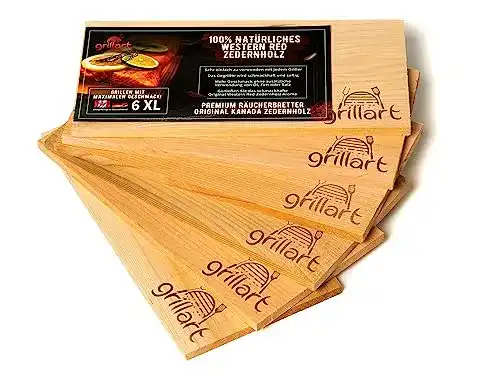 Räucherbrett grillart 6 Pack XL Grillbretter – Zedernholzbrett