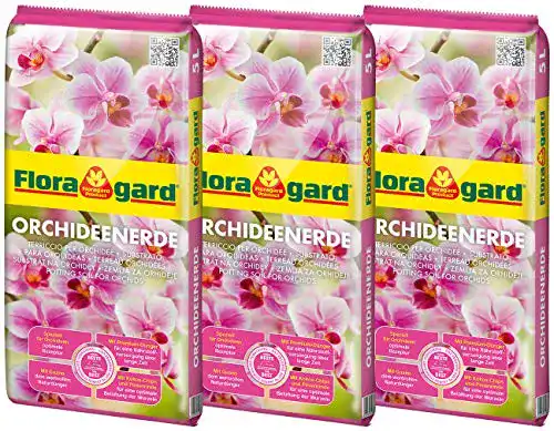 Orchideenerde Floragard 3x5L – für Phalaenopsis