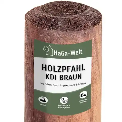 Zaunpfosten HaGa ® Holzpfahl Baumpfahl 5cmØ x 150cm