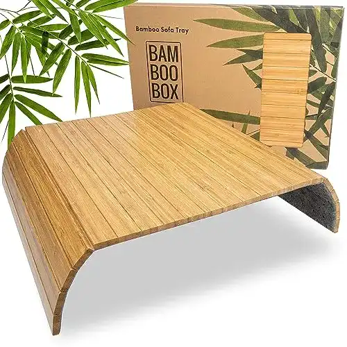 Sofatablett BAM BOO BOX Sofalehnen Ablage aus Bambus