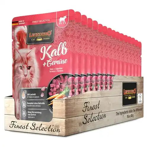Leonardo-Nassfutter Leonardo 16x85g Kalb + Gemüse
