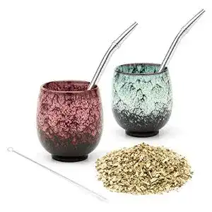 Mate-Becher balibetov Yerba Mate Cup Set, Keramik Mate Becher