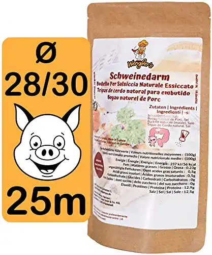 Schweinedarm Wengler’s 28/30, 1A Metzgerqualität, brühfest, 25 m