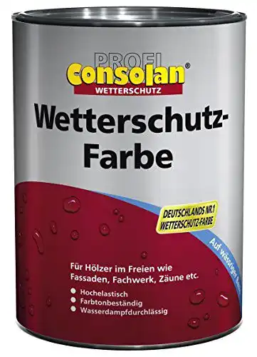 Die beste Wetterschutzfarbe Weiß Consolan Profi Wetterschutzfarbe 2,5 Liter 2026 Test Bestseller Wetterschutzfarbe Weiß Consolan Profi Wetterschutzfarbe 2,5 Liter