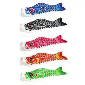 Koinobori XYMJ 5 Stück Karpfenfahne, Flagge in Karpfenform