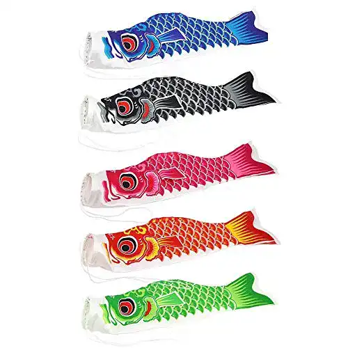 Koinobori XYMJ 5 Stück Karpfenfahne, Flagge in Karpfenform