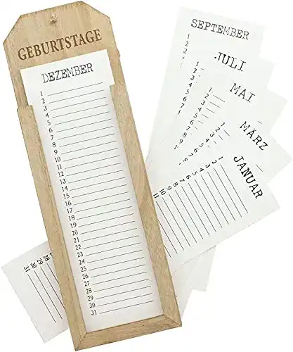 Geburtstagskalender FRANK FLECHTWAREN Memoboard