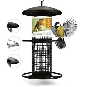 Vogelfutterspender wildtier herz, 26cm, Erdnussfutterspender