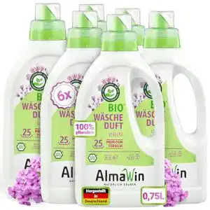 Weichspüler (vegan) AlmaWin Bio Wäscheduft Verbena 6 x 750 ml