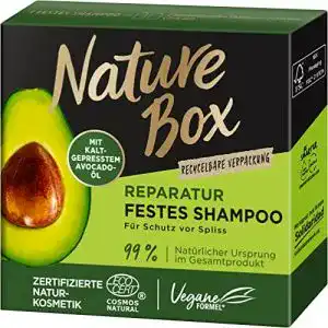 Haarseife Nature Box Reparatur Festes Shampoo Avocado-Öl, 85 g